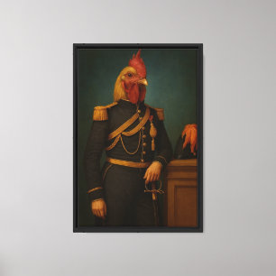 Royal Rooster Framed Art Canvas Print