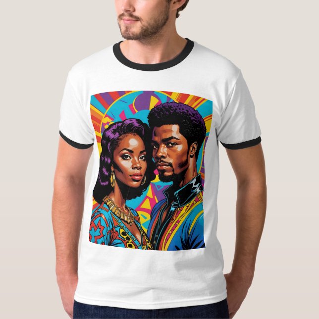 Royal Roots Vibrant Afro Love T-Shirt (Front)