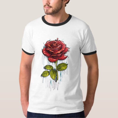 Royal Rose _ Beauty in Graffiti Style  T_Shirt