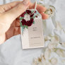 Royal Rose Burgundy Red Ivory Display Shower Gift Tags
