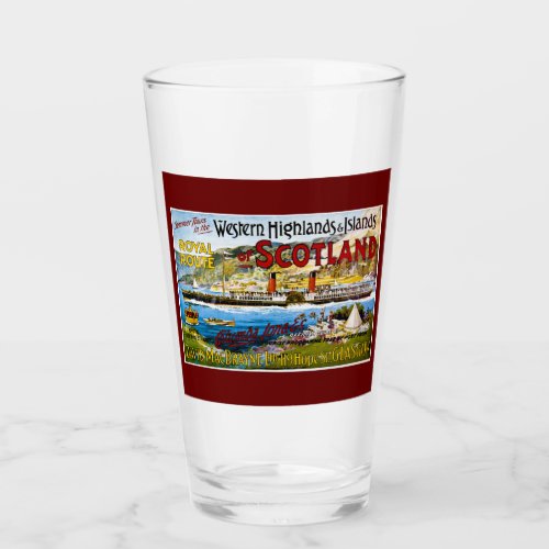 Royal Route of Scotland Summer Tours Vintage Glass