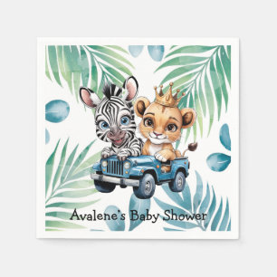 Royal Safari Ride Boy Baby Shower Napkins