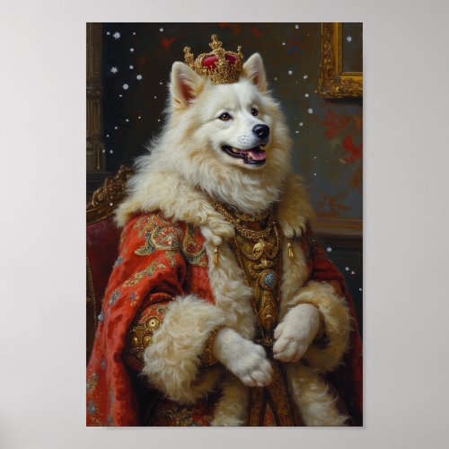 Royal Samoyed Portrait Poster