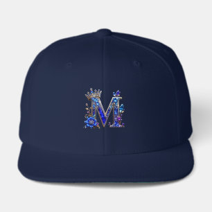 Royal Sapphire Crystal M Crown Monogram Visor