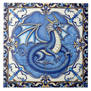 royal sapphire dragon tile