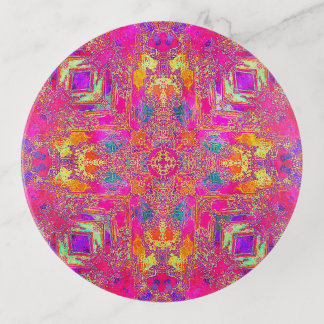 Royal Sapphire | Round Glass Trinket Tray