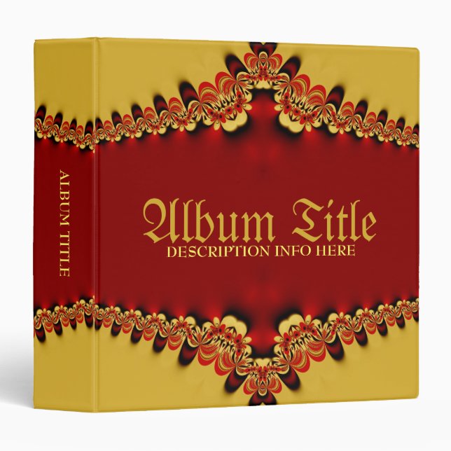Royal Satin Wedding Anniversary Album Binder (Front/Spine)