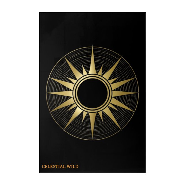 Royal Saturn Celestial Orbit HD Acrylic Wall Art (Front)