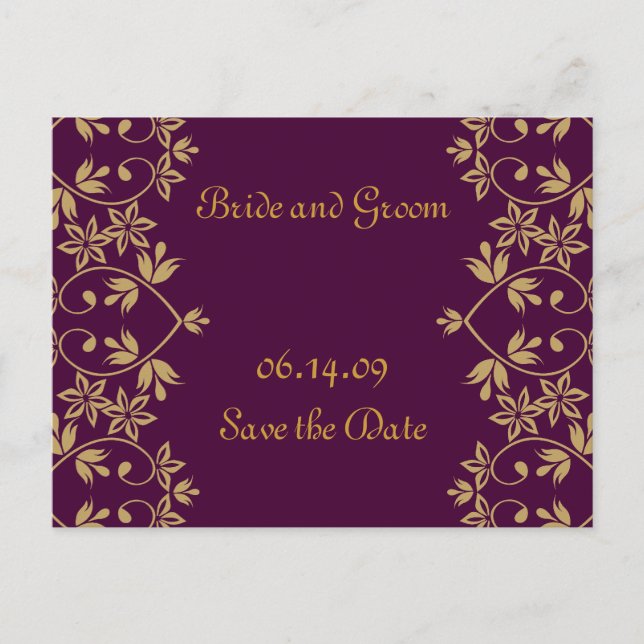 Royal Save The Date Postcards. Announcement Postcard (Front)