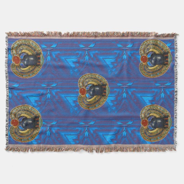Royal Scarab Throw Throw Blanket (Front)