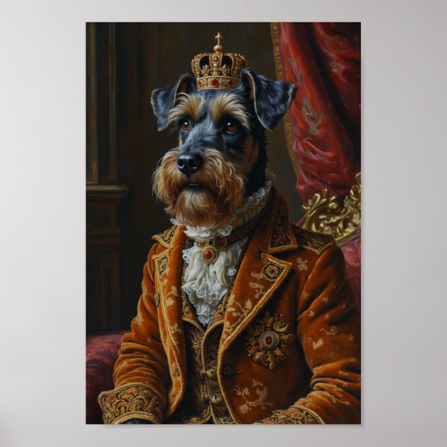 Royal Schnauzer Portrait Poster (Front)