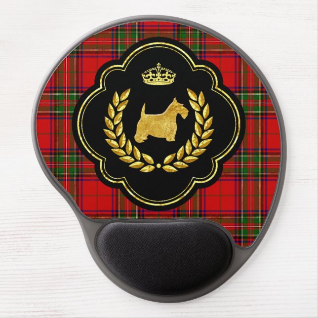 Royal Scottie Stewart Plaid Gel Mouse Pad (Front)