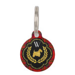 Royal Scottie Stewart Plaid Monogram Pet Name Tag