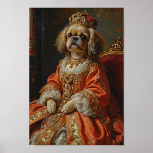 Royal Shih Tzu Portrait Poster (Front)