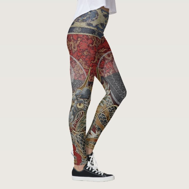 Royal Silk Dragon Seal Leggings (Right)