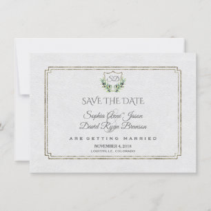 Royal Silver Crest Lush Greenery Save The Date