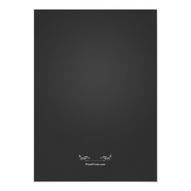 Royal Silver Monogram Graduation Invitation