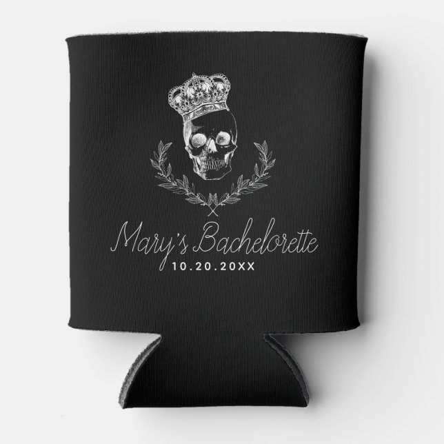 Royal Skull Bachelor/ette Party Can Cooler (Front)