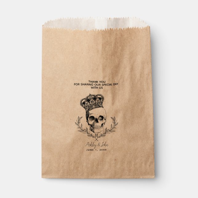 Royal Skull Wedding Favor Favor Bag (Front)