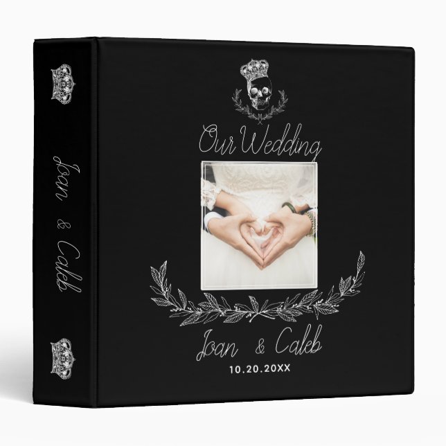 Royal Skull Wedding Photo Album Binder (Front/Spine)