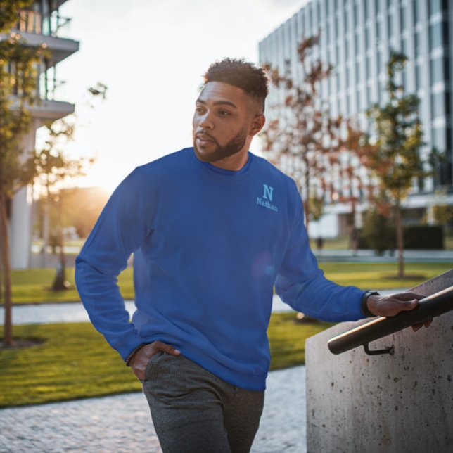 royal& sky  blue personalized sweatshirt (Creator Uploaded)