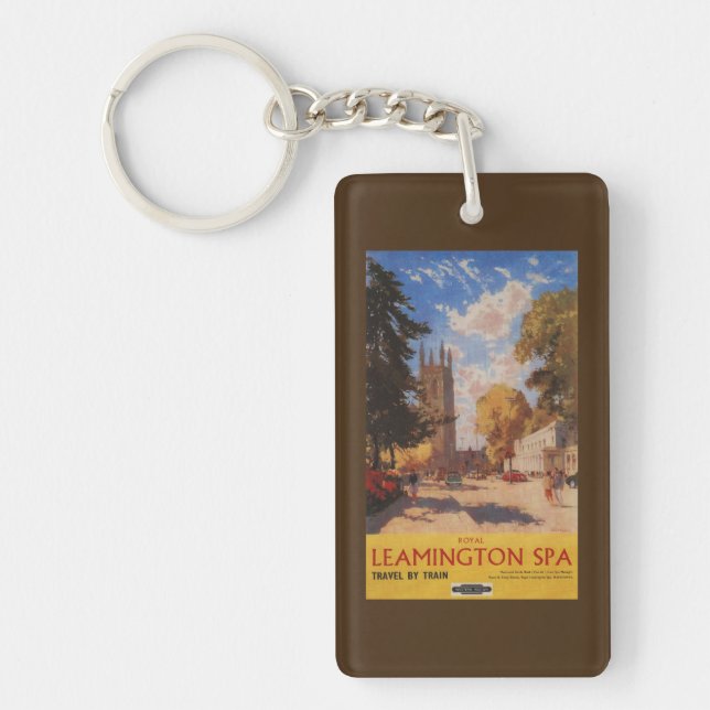 Royal Spa, Street View British Railways Poster Keychain (Front)