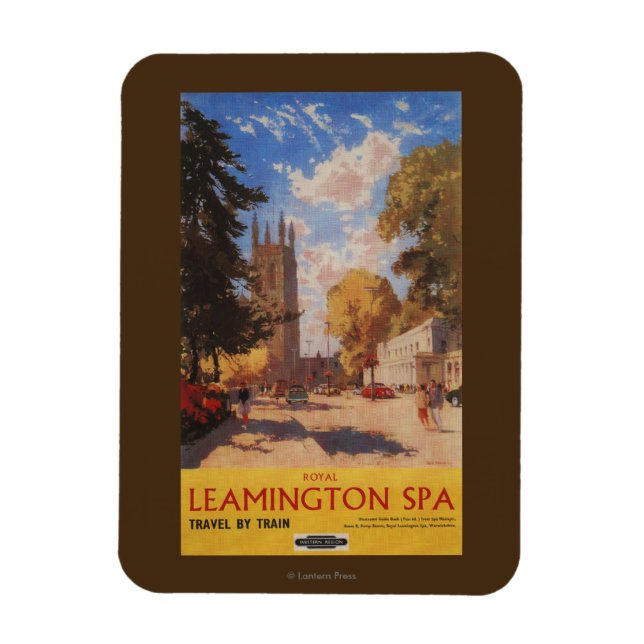 Royal Spa, Street View British Railways Poster Magnet (Vertical)