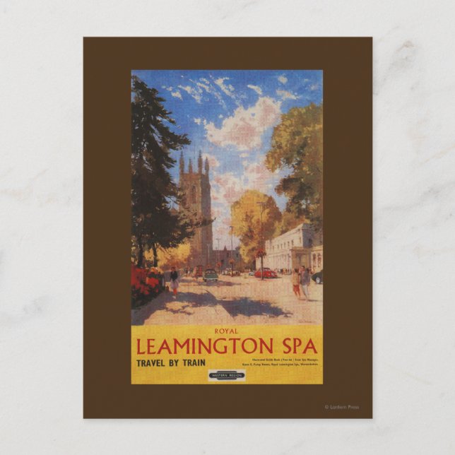 Royal Spa, Street View British Railways Poster Postcard (Front)