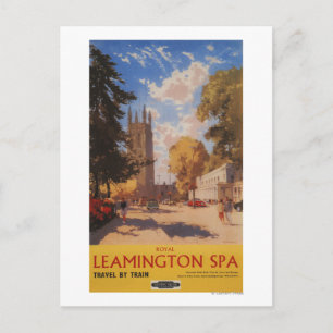 Royal Spa, Street View British Railways Poster Postcard