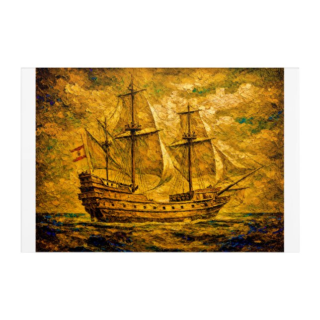 Royal Spanish Galleon Acrylic Print (Front)