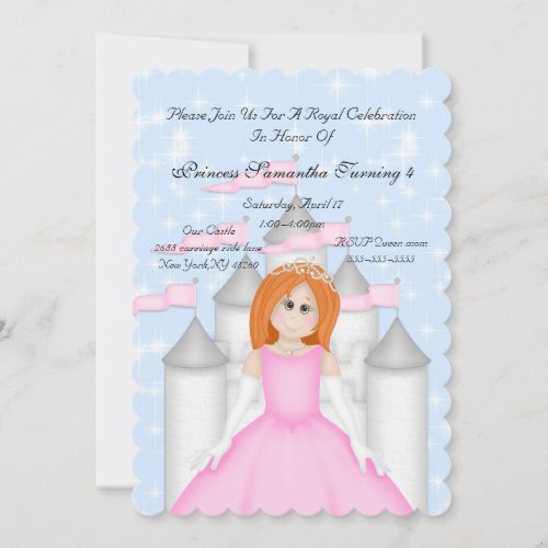 Royal Sparkle Princess Birthday Party Invitation