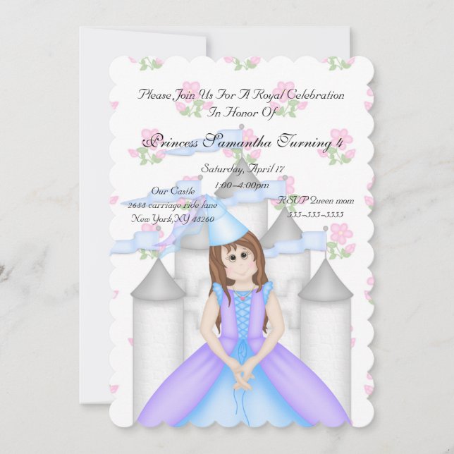 Royal Sparkle Princess Birthday Party Invitation (Front)