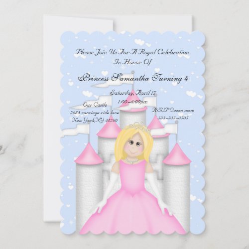 Royal Sparkle Princess Birthday Party Invitation