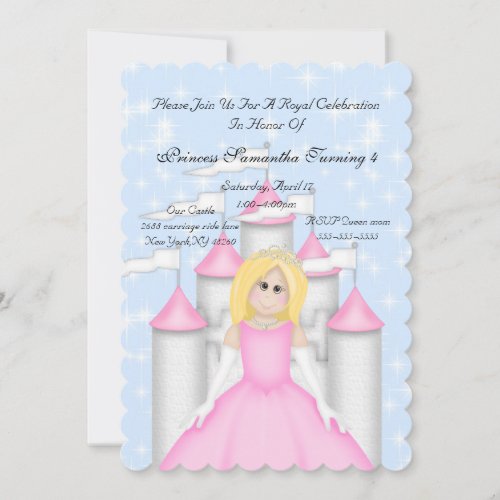 Royal Sparkle Princess Birthday Party Invitation