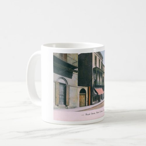 Royal St New Orleans LA 1910 Vintage   Coffee Mug