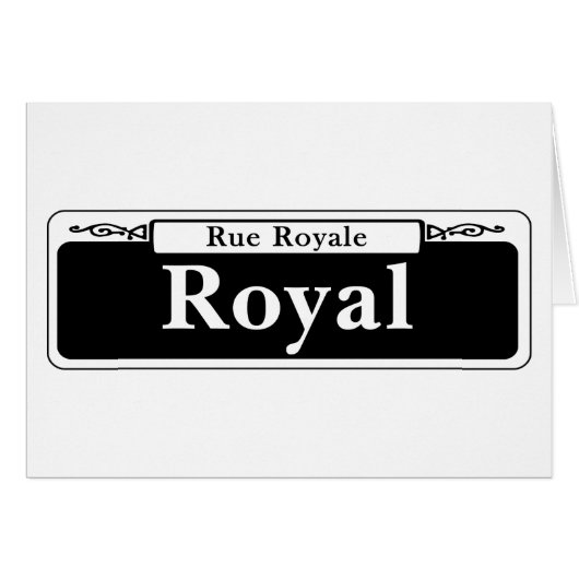 Royal St., New Orleans Street Sign Cards (Front Horizontal)