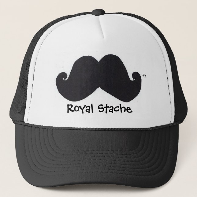 Royal Stache trucker hat (Front)