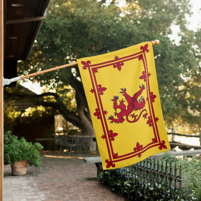 Royal Standard of Scotland Red Lion Scottish Flag (In SItu)