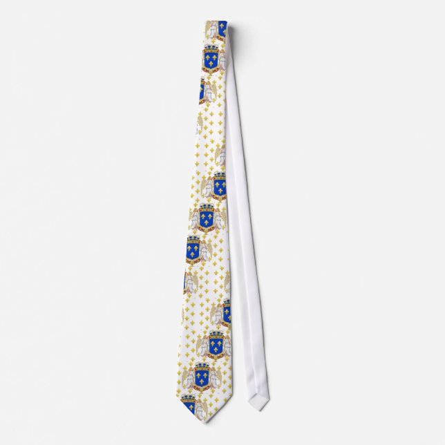 Royal Standard Of The Kingdom Of France, France Neck Tie (Front)