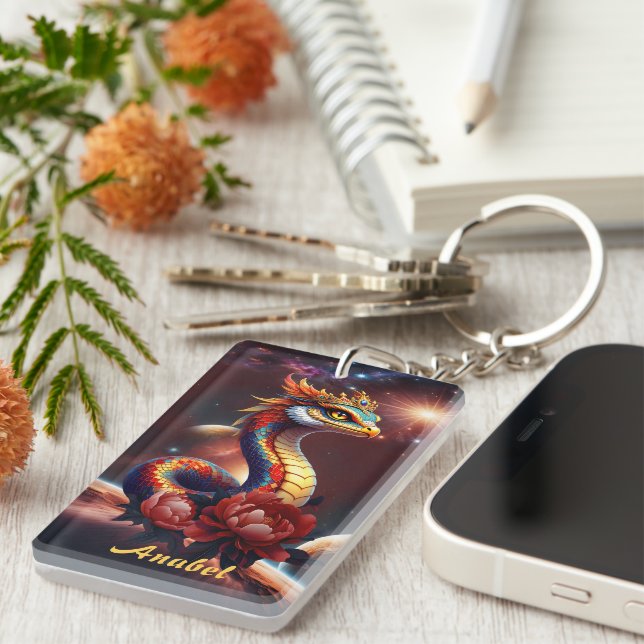 Royal star serpent of the universe. keychain (Front Right)