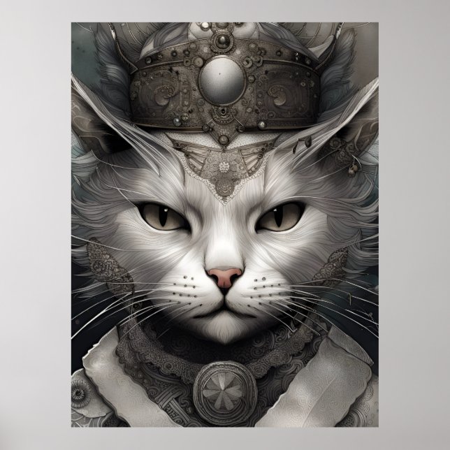 Royal Steampunk Cat Poster (Front)
