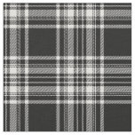 Royal Stewart Black And White Tartan Print Fabric