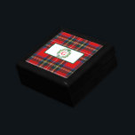 Royal Stewart Christmas MONOGRAM Plaid Wreath  Gift Box<br><div class="desc">Royal Stewart Christmas Plaid with Handpainted Watercolor Wreath 
PERSONALIZE with your initial.
 I love painting and design! I hope you enjoy my artwork.</div>