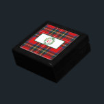 Royal Stewart Christmas MONOGRAM Plaid Wreath  Gift Box<br><div class="desc">Royal Stewart Christmas Plaid with Handpainted Watercolor Wreath 
PERSONALIZE with your initial.
 I love painting and design! I hope you enjoy my artwork.</div>