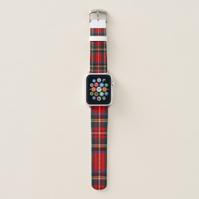 Royal Stewart Christmas Plaid Scottish Apple Watch Band (Front)
