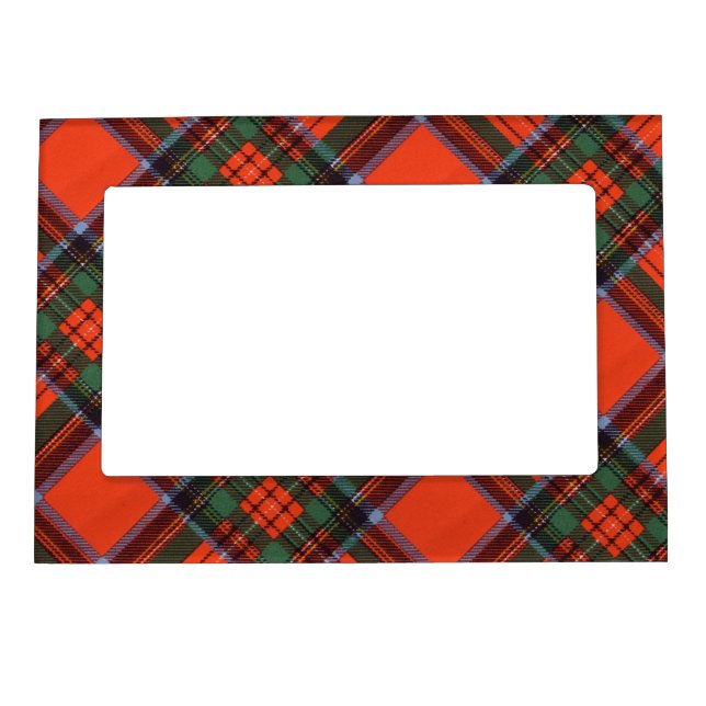 Royal Stewart clan Plaid Scottish tartan Magnetic Photo Frame (Front)
