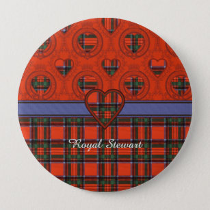 Royal Stewart clan Plaid Scottish tartan Pinback Button
