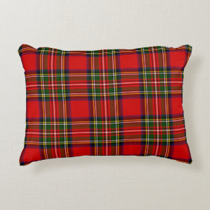 Royal Stewart Clan Tartan Plaid Accent Pillow