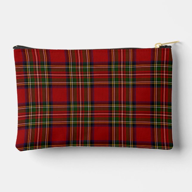 Royal Stewart Clan Tartan Plaid  Accessory Pouch (Back)