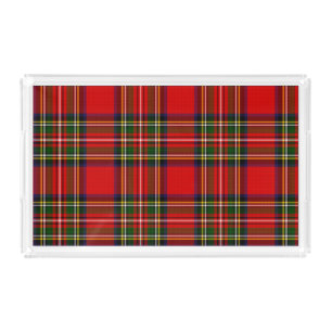 Royal Stewart Clan Tartan Plaid Acrylic Tray